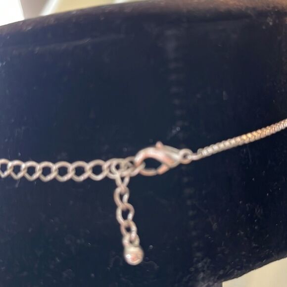 Black and Silver Ball Ying Yang Pendant with Adjustable Necklace - Picture 3 of 5